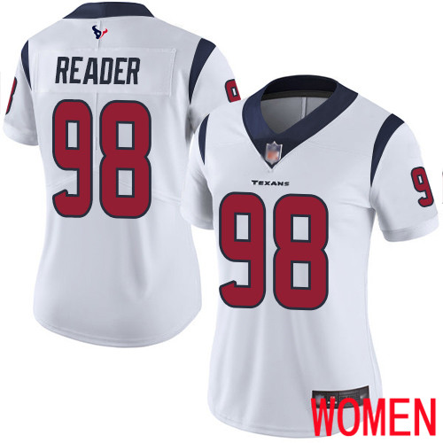 Houston Texans Limited White Women D J Reader Road Jersey NFL Football 98 Vapor Untouchable